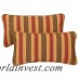 Mozaic Company Corded Autumn Stripes Outdoor Sunbrella Lumbar Pillow VQM1826